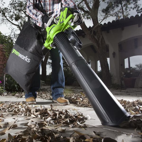 Greenworks havebl&aelig;ser med h&aring;ndtag 40V gr&oslash;n