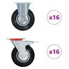 vidaXL hjul 32 stk. 125 mm