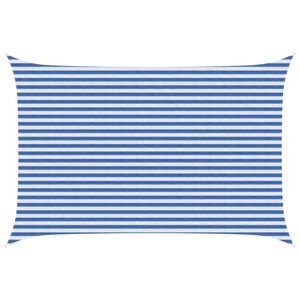 vidaXL Solsejl Bl&aring; og Hvid 3 x 5 m HDPE