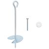 vidaXL Jordanker 10 pcs S&oslash;lv &Oslash;10 x 30 cm Galvaniseret metal