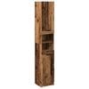 vidaXL badev&aelig;relsesskab 32x34x188,5 cm konstrueret tr&aelig; gammelt tr&aelig;look
