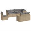 vidaXL sofas&aelig;t til haven 8 dele med hynder polyrattan beige