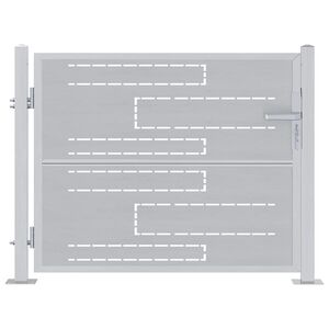 vidaXL Haveport 85 x 70 cm Rustfrit st&aring;l S&oslash;lv L&aring;ses