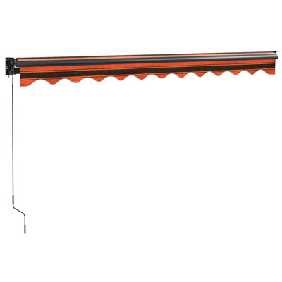 vidaXL foldemarkise 3x2,5 m stof og aluminium orange og brun