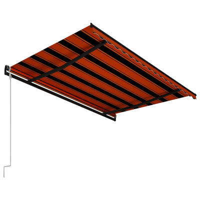 vidaXL automatisk foldemarkise 400x300 cm orange og brun
