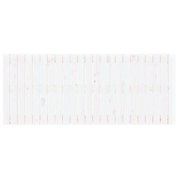 vidaXL sengegavl 147x3x60 cm massivt fyrretr&aelig; hvid