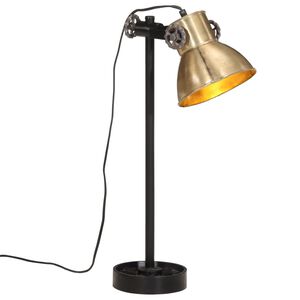 vidaXL skrivebordslampe 15x15x55 cm 25 W E27 antik messingfarve