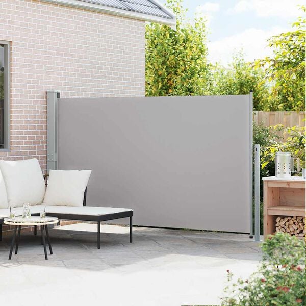 vidaXL sammenrullelig sidemarkise til terrassen 170 x 300 cm gr&aring;