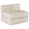 vidaXL Modulsofa 4 pcs Creme Stof