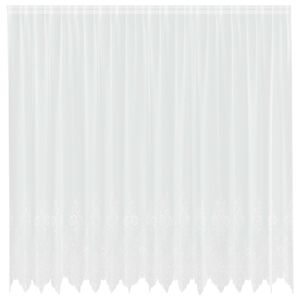 vidaXL Lace Gardin med gardiner Blomstret Hvid 220 x 400 cm Polyester
