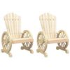 vidaXL Adirondack-havestole 2 stk. massivt grantr&aelig;