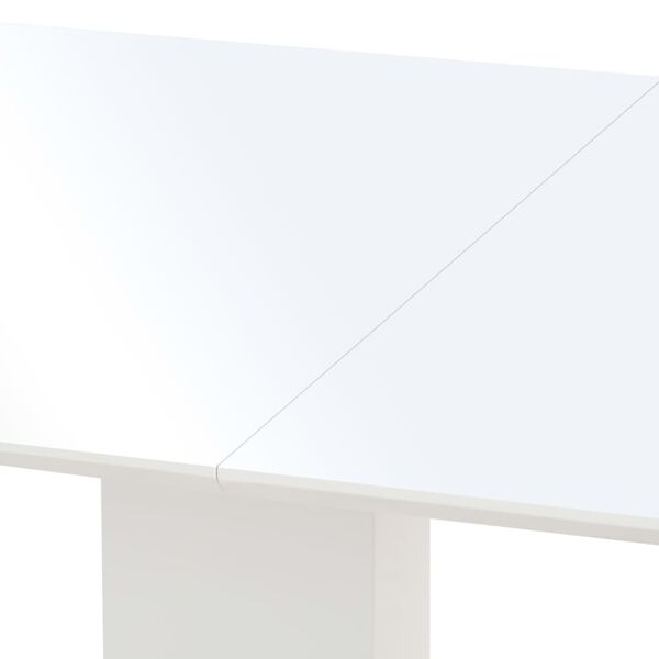vidaXL spisebord 180 x 90 x 76 cm MDF hvid h&oslash;jglans