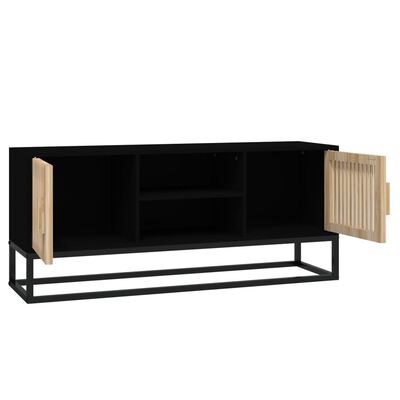 vidaXL tv-bord 105x30x45 cm konstrueret træ og jern sort