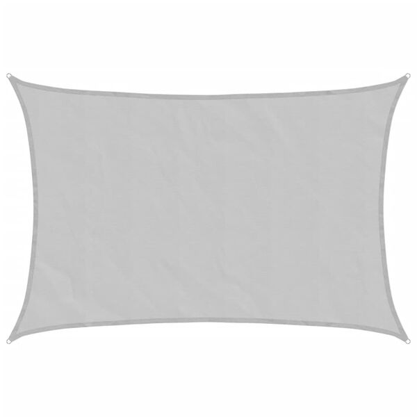 vidaXL solsejl 5x3,5 m 100 % polyesterstof lysegr&aring;