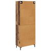 vidaXL Highboard Gammelt tr&aelig; 69,5 x 34 x 180 cm Konstrueret tr&aelig;