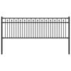 vidaXL Spike Hegn BAARLO 200 x 110 cm Pulverlakeret st&aring;l Sort