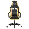 vidaXL gamingstol med fodst&oslash;tte kunstl&aelig;der sort og r&oslash;d guldfarvet