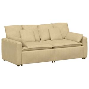 vidaXL modulsofa med hynder gr&aring;gr&oslash;n