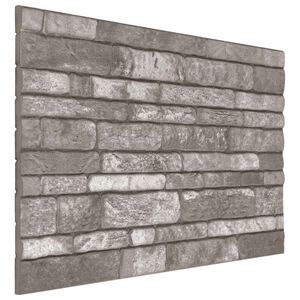vidaXL V&aelig;gpaneler 10 stk. 100 x 50 cm M&oslash;rkegr&aring; EPS Skum