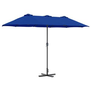 vidaXL Havesol 370 x 197 x 239 cm Polyester og Aluminium Azurbl&aring;