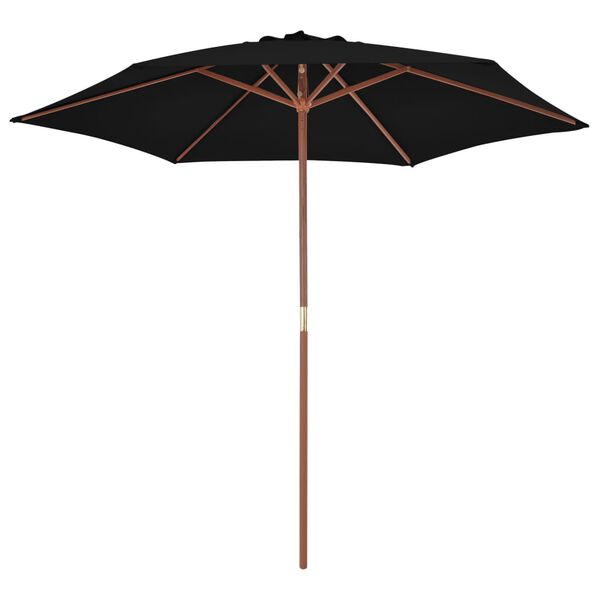 vidaXL parasol 270 cm tr&aelig;stang sort