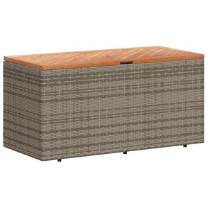 vidaXL opbevaringsboks til haven 110x50x54 cm polyrattan akacietr&aelig; gr&aring;