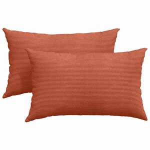 vidaXL Sofapuder 2 pcs R&oslash;d orange 50 x 30 cm Velourstof