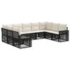 vidaXL Havesofa S&aelig;t 9 stk. Sort og Cremehvid polyrattan