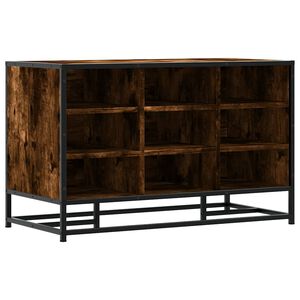 vidaXL skob&aelig;nk 84x40x53,5 cm konstrueret tr&aelig; metal r&oslash;get egetr&aelig;sfarve