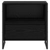 vidaXL Sengebord med skuffe Sort eg 50 x 39,5 x 50 cm Konstrueret tr&aelig;