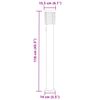 vidaXL udendørs standerlamper 3 stk. stikkontakt 110 cm rustfrit stål