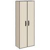 vidaXL skoskab 60x30x166 stof cremefarvet