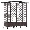 vidaXL H&aelig;vet Bed med Trellis og Tag Brun 163 x 40 x 129 cm PP