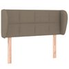 vidaXL sengegavl med kanter 83x23x78/88 cm stof gr&aring;brun