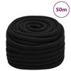 vidaXL arbejdsreb 20 mm 50 m polyester sort