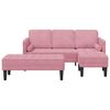 vidaXL Sofa S&aelig;t med pude 2 pcs Lyser&oslash;d Polyester