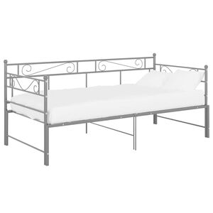 vidaXL sengestel til udtr&aelig;ksseng 90x200 cm metal gr&aring;