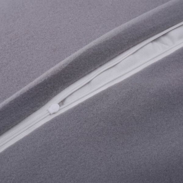 vidaXL senges&aelig;t 5 dele 200 x 200/60 x 70 cm fleece gr&aring;