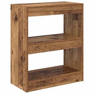 vidaXL Bogskab 2 niveauer 60 x 30 x 72 cm Konstrueret tr&aelig; Gammelt tr&aelig;