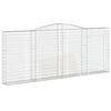 vidaXL buet gabionkurv 400x30x160/180 cm galvaniseret jern