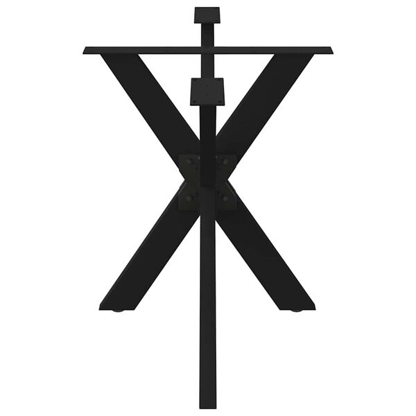 vidaXL spisebordben edderkopformet sort 120x68x(72-73) cm st&aring;l