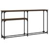 vidaXL konsolbord 145x22,5x75 cm konstrueret tr&aelig; brunt egetr&aelig;
