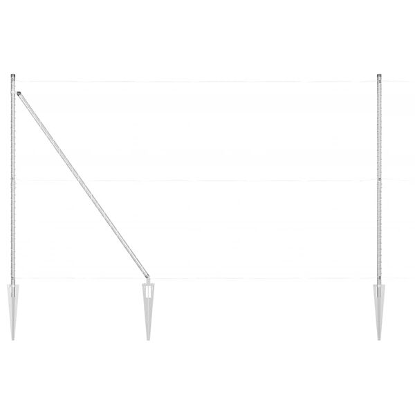 vidaXL Hegnsp&aelig;l 13 pcs S&oslash;lv St&aring;l