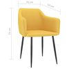 vidaXL spisebordsstole 2 stk. stof gul