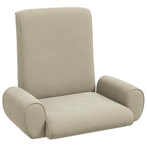 vidaXL Justerbar Gulvstol Sandfarvet Kornet Velour