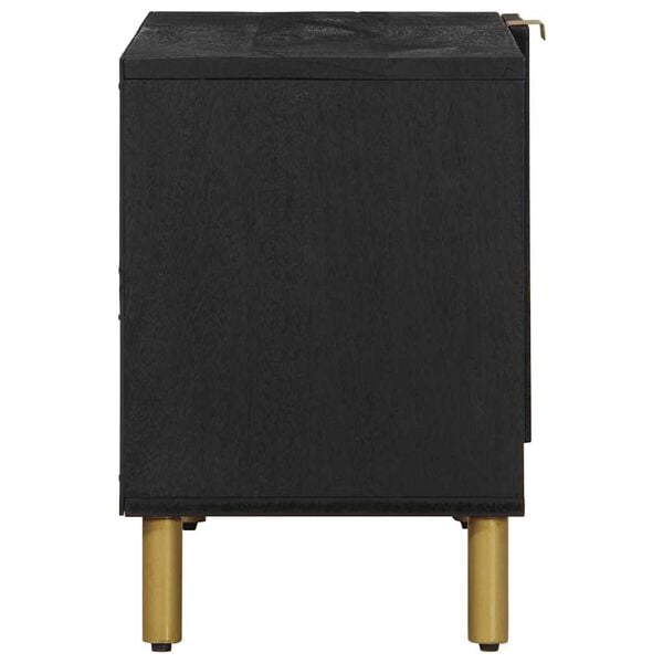 vidaXL tv-bord 80x33x46 cm konstrueret tr&aelig; sort