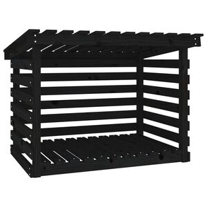 vidaXL br&aelig;ndestativ 108x73x79 cm massivt fyrretr&aelig; sort