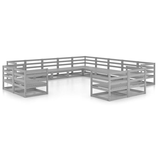 vidaXL lounges&aelig;t til haven 13 dele massivt fyrretr&aelig;