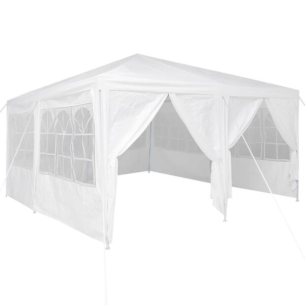 vidaXL Party Tent Hvid 400 x 400 x 266 cm Polyethylen