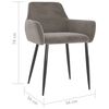 vidaXL spisebordsstole 2 stk. fløjl lysegrå